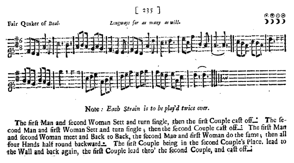 Facsimile from the Dancing Master 2nd volume 4th edition