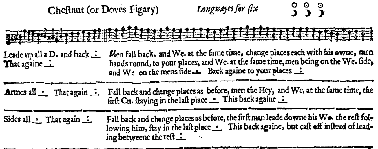 Facsimile from the English Dancing Master, 1st edition